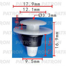 Клипса пластмассовая PATRON Audi,VW / P37-2053