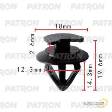 Клипса пластмассовая PATRON BMW / P37-2059