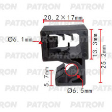 Держатель пластмассовый PATRON  / P37-2062