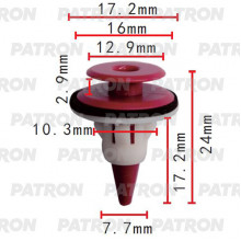 Клипса пластмассовая PATRON Nissan / P37-2063