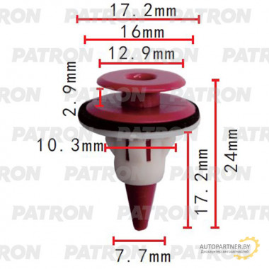 Клипса пластмассовая PATRON Nissan / P37-2063