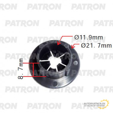 Втулка пластиковая PATRON Mitsubishi Hyundai / P37-2066