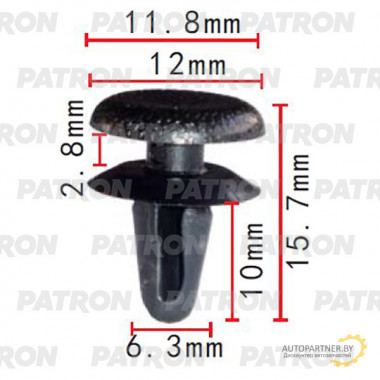 Клипса пластмассовая PATRON Mitsubishi / P37-2067
