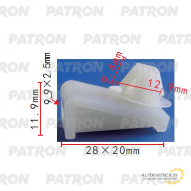 Клипса пластмассовая PATRON Mitsubishi / P37-2068