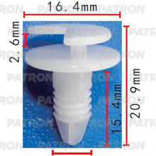 Клипса пластмассовая PATRON Renault Peugeot Citroen Alfa Romeo Fiat Lancia / P37-2089