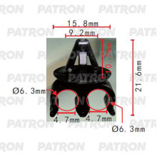 Держатель пластмассовый PATRON VW / P37-2101