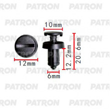 Клипса пластмассовая PATRON Renault Fiat Dacia / P37-2131