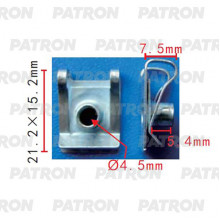 Скоба крепежная PATRON BMW Audi Seat Skoda VW Peugeot Alfa Romeo Fiat Lancia Mercedes / P37-2165