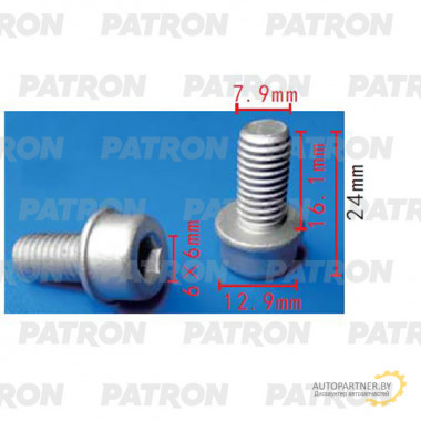 Болт металлический PATRON Audi VW Seat Skoda / P37-2201