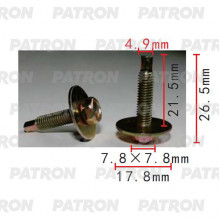 Болт металлический PATRON  / P37-2217