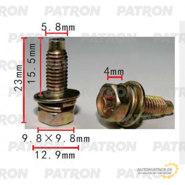 Болт металлический PATRON  / P37-2221