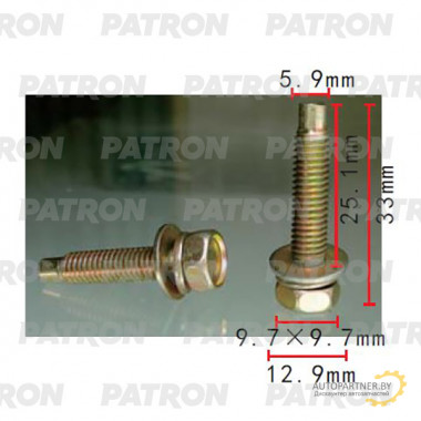 Болт металлический PATRON  / P37-2223
