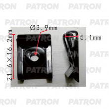Скоба крепежная PATRON GM Ford / P37-2236