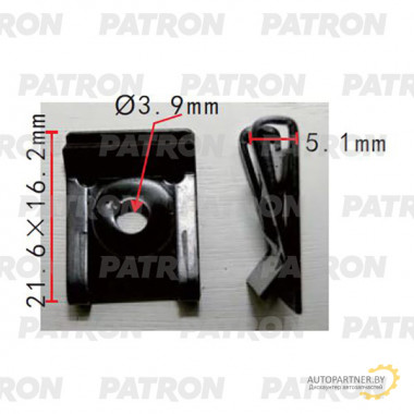Скоба крепежная PATRON GM Ford / P37-2236