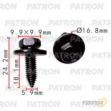 Винт металлический PATRON  / P37-2242