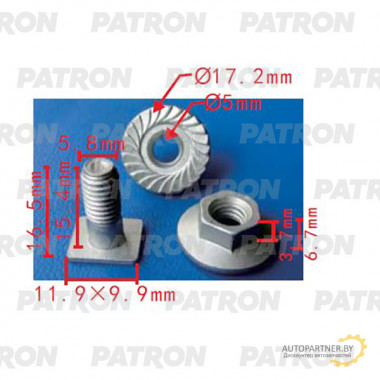 Винт металлический PATRON Nissan Qashqai / P37-2243
