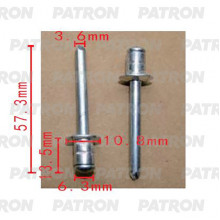 Заклепка металлическая PATRON  / P37-2244
