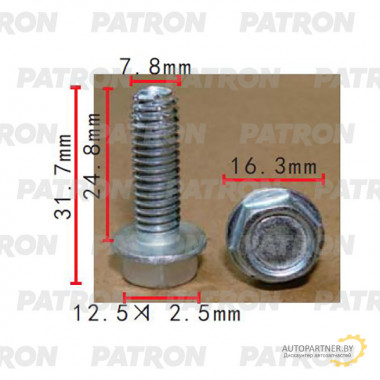 Болт металлический PATRON  / P37-2249