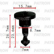 Клипса пластмассовая PATRON Держатель защиты на двигателе Audi, Seat, Skoda, VW / P37-2292