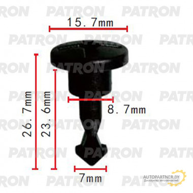 Клипса пластмассовая PATRON Держатель защиты на двигателе Audi, Seat, Skoda, VW / P37-2292