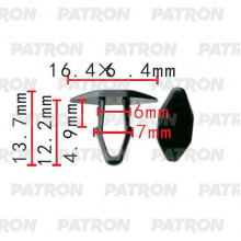 Клипса пластмассовая PATRON Honda / P37-2298