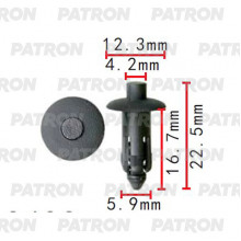 Клипса пластмассовая PATRON GM / P37-2300
