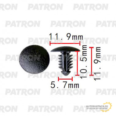 Клипса пластмассовая PATRON Toyota Lexus / P37-2304