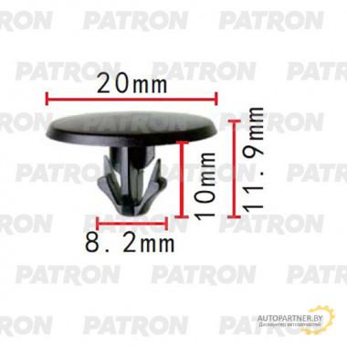 Клипса пластмассовая PATRON Toyota Lexus / P37-2306