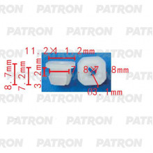 Клипса пластмассовая PATRON GM / P37-2308