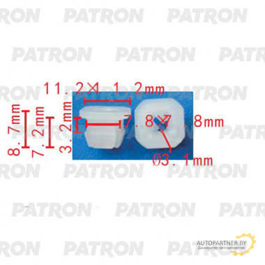 Клипса пластмассовая PATRON GM / P37-2308