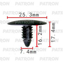 Клипса пластмассовая PATRON GM Ford Chrysler / P37-2309