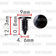 Клипса пластмассовая PATRON GM / P37-2310