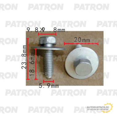 Болт металлический PATRON Renault / P37-2314