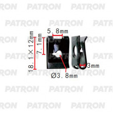 Скоба крепежная PATRON Скоба бампера Hyundai Kia / P37-2318