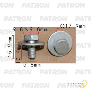 Болт металлический PATRON Болт 6x10,4 VW / P37-2321