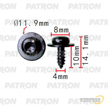 Саморез PATRON Саморез PATRON 4x14mm VW Audi Seat Skoda / P37-2323