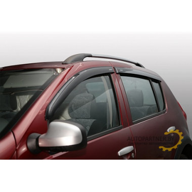 Дефлектор боковых стекол RENAULT Sandero II (14-) на скотче 4шт. VORON GLASS (AZARD) / DEF00737