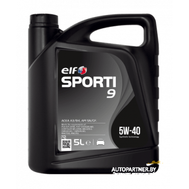 Моторное масло ELF SPORTI 9 5W40 / 208440 (5л)
