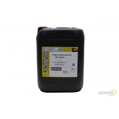 Моторное масло ENI I-SIGMA PERFORMANCE E3 15W40 / ENI 15W40 I-SIGMA PERFORMANCE E3/20 (20л)