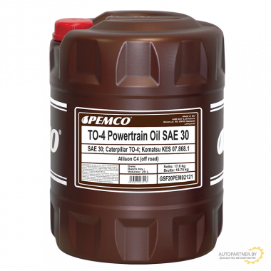 99307 PEMCO TO-4 Powertrain Oil SAE 30 PEMCO 20л