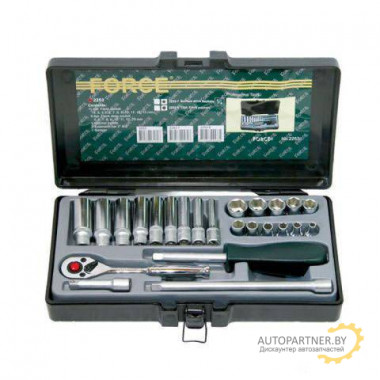Force 2253 1/4" Набор инструмента 25пр. (4-13мм. 6-гран.)