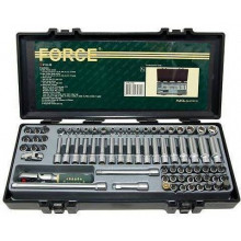 Force 2742-18 1/4" набор инструмента 74пр (4-13мм.трещотка с изломом.6-гран.)
