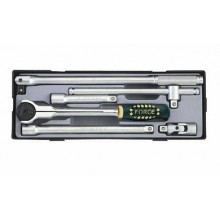 Force T40613-23 1/2" Набор инструмента 6пр. (трещотка. удлинители, воротки, кардан) в лотке