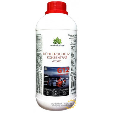 Антифриз Концентрат  GREENCOOL GC 5010 G12 Красный (1кг/0.95л) / 702644