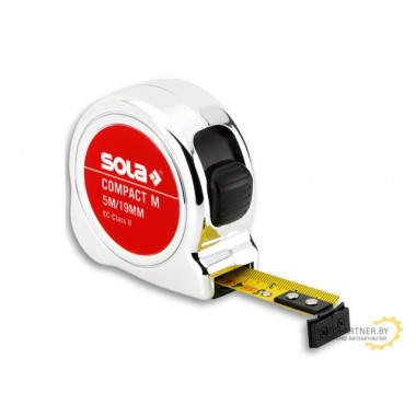Рулетка 5м/19мм Compact M COM 5m (SOLA) Магнитный наконечник 50520501