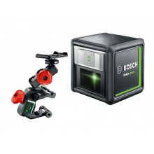 Нивелир лазерный BOSCH QUIGO Green с держателем в кор. (проекция: крест, до 12 м, +/- 0.80 мм/м, резьба 1/4) 0603663C00