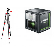 Нивелир лазерный BOSCH QUIGO Green со штативом в кор. (проекция: крест, до 12 м, +/- 0.80 мм/м, резьба 1/4) 0603663C01
