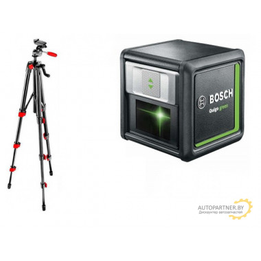 Нивелир лазерный BOSCH QUIGO Green со штативом в кор. (проекция: крест, до 12 м, +/- 0.80 мм/м, резьба 1/4) 0603663C01