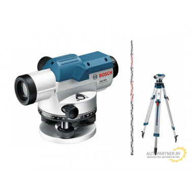 Нивелир оптический BOSCH GOL 20 D KIT со штативом и рейкой в кейсе (увеличение 20х, до 60 м, резьба 5/8) 0601068402