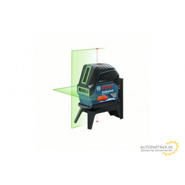 Нивелир лазерный BOSCH GCL 2-15 G с держателем в чем. (проекция: крест, до 15 м, +/- 0.05 мм/м, резьба 1/4, 5/8, зелёный лазер) 0601066J00
